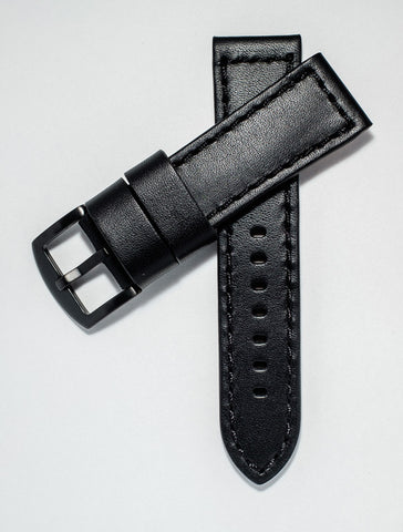 24mm Leather strap w/ PVD buckle